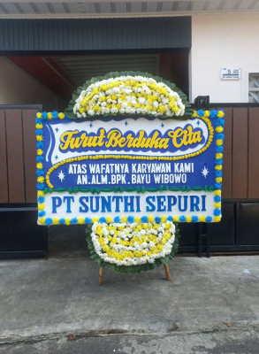 Papan Bunga Duka di Sumalata Timur